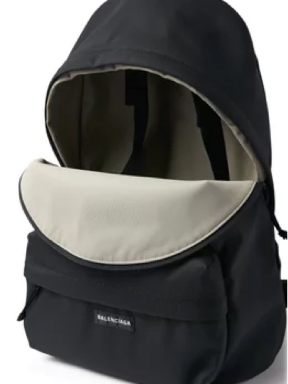 Balenciaga Black & Cream Reversible Explorer Backpack